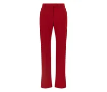 Ausgestellte Hose mit Falten - Rot