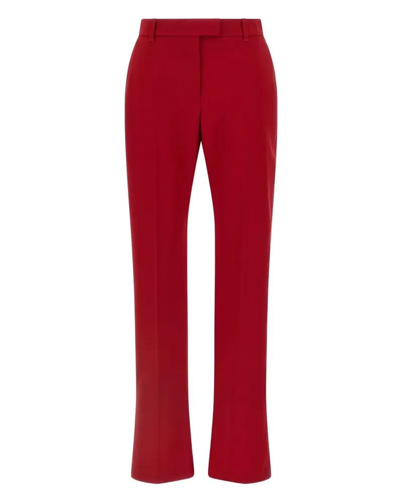 Alexander McQueen pleated flared trousers - Rot Rot