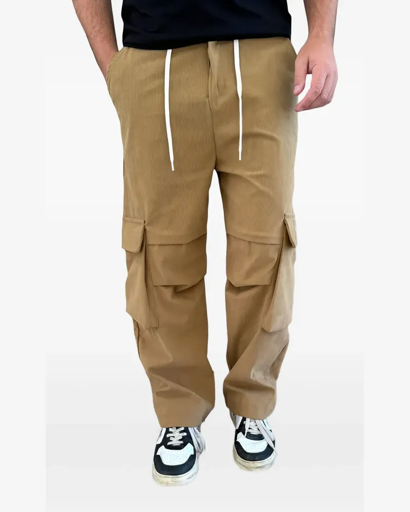 DISCLAIMER logo-detailing cargo pants - Nude Nude