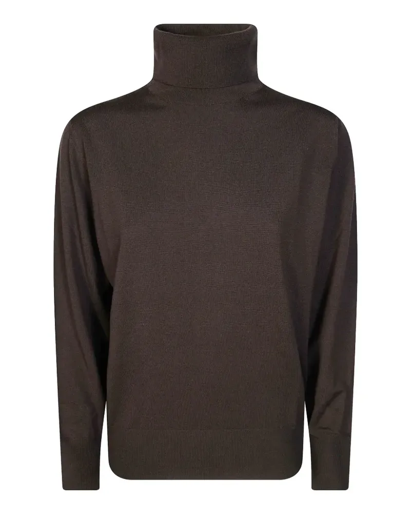 Incotex Gestrickter Rollkragenpullover - Braun Braun