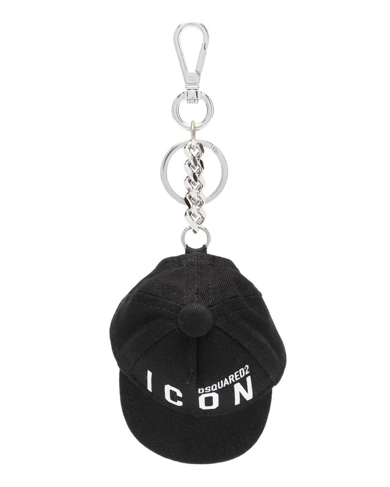 Dsquared2 Schlüsselanhänger mit Logo-Print - Schwarz Schwarz