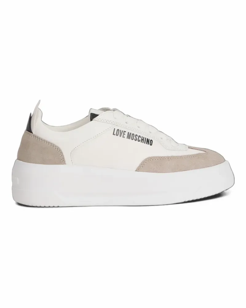 Moschino logo-print sneakers - Weiß Weiß