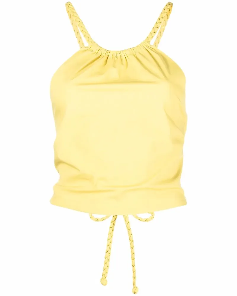 RED Valentino Neckholder-Top mit Schnürung - Gelb Gelb