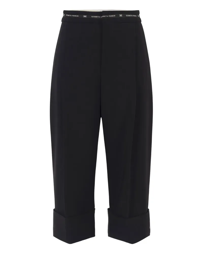 Elisabetta Franchi Klassische Cropped-Hose - Schwarz Schwarz