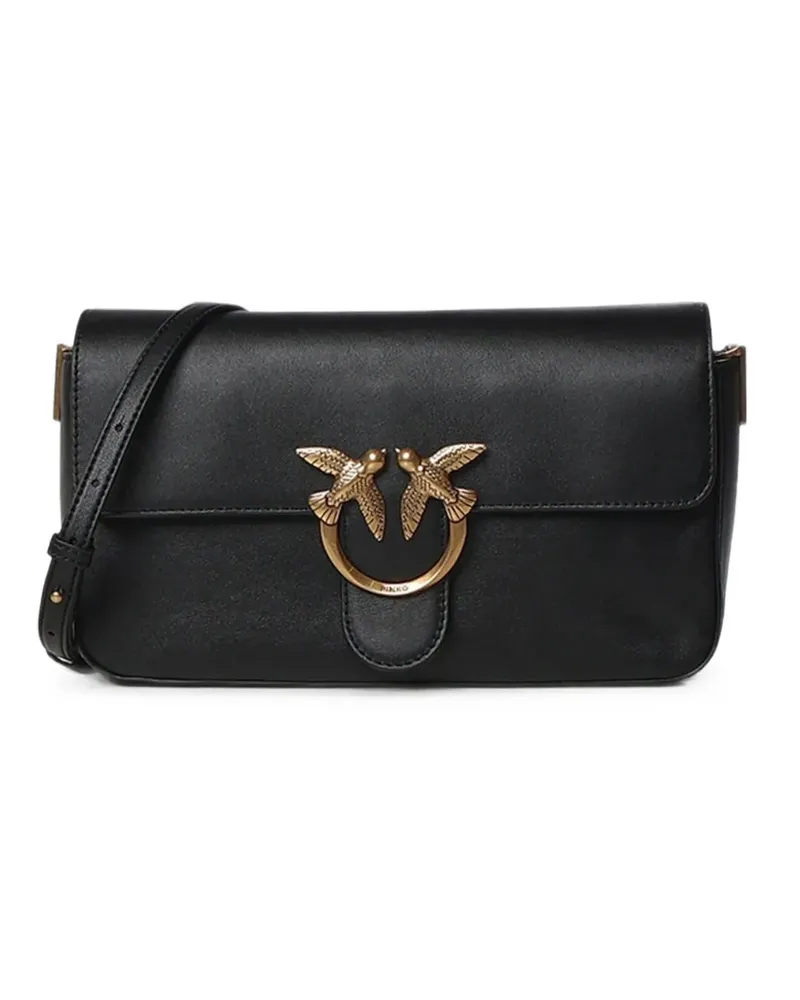 Pinko Love Birds Schultertasche - Schwarz Schwarz