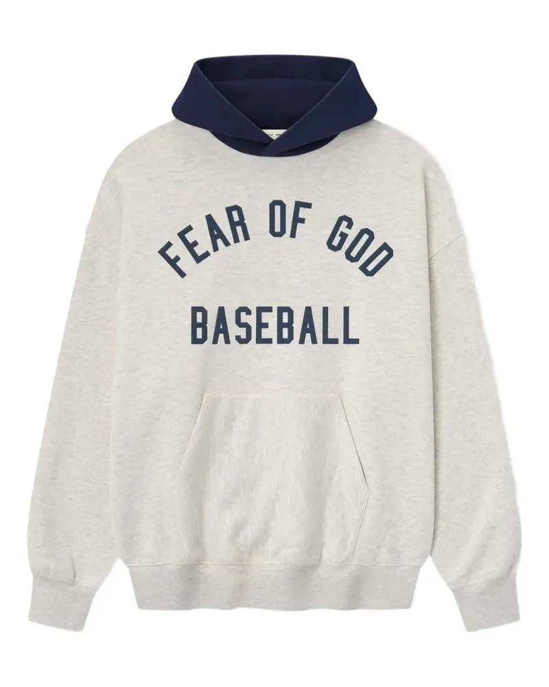 Fear of God x MLB logo hoodie - Grau Grau
