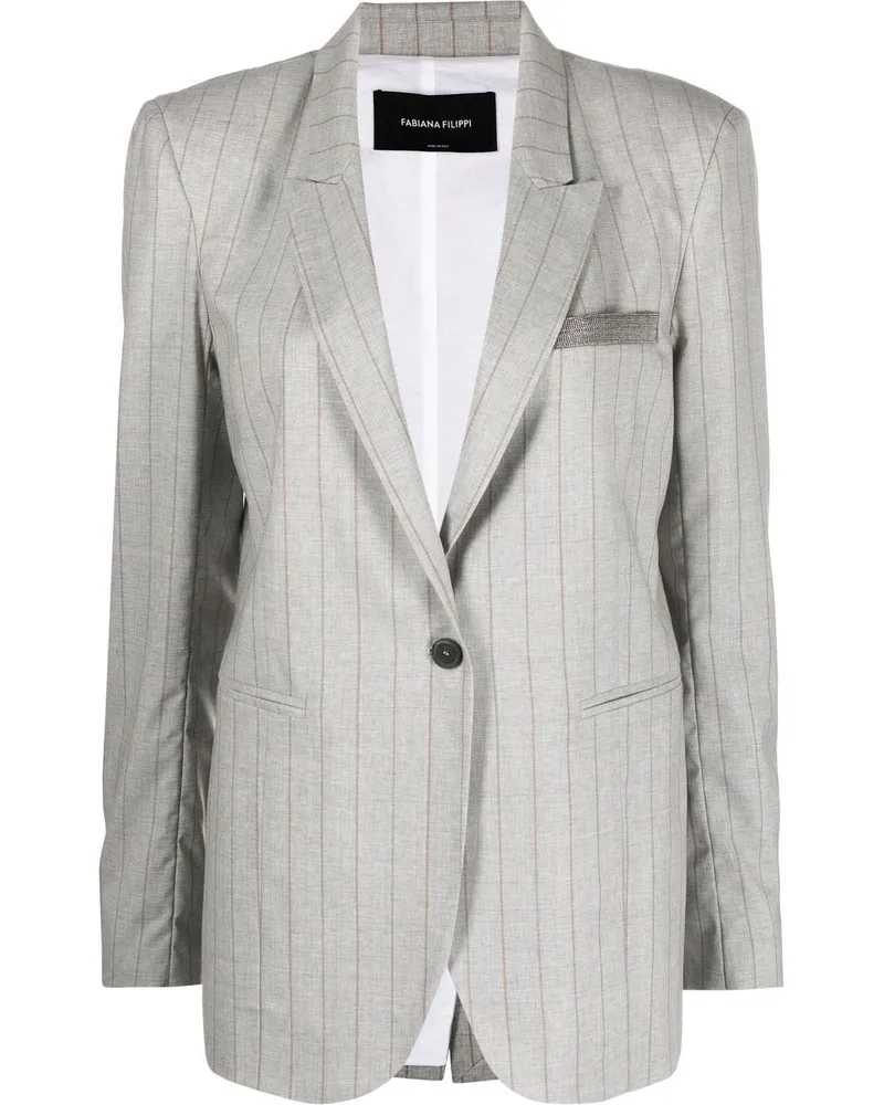 Fabiana Filippi Blazer mit Nadelstreifen - Grau Grau