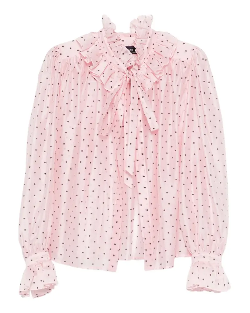 STYLAND Bluse mit Polka Dots - Rosa Rosa