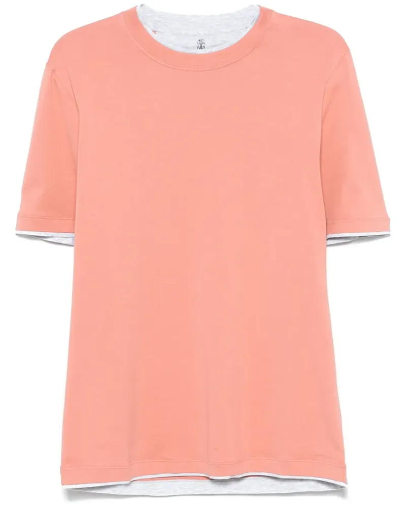 Brunello Cucinelli Klassisches T-Shirt - Orange Orange
