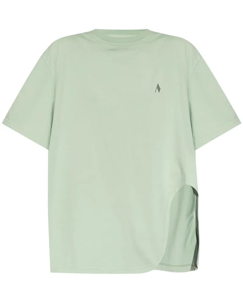 ATTICO T-Shirt mit Logo-Stickerei - Grün Grün