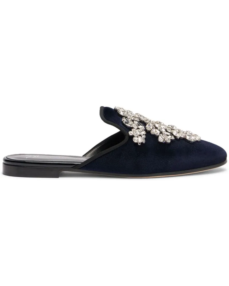 Giuseppe Zanotti Elsa Samt-Mules - Blau Blau
