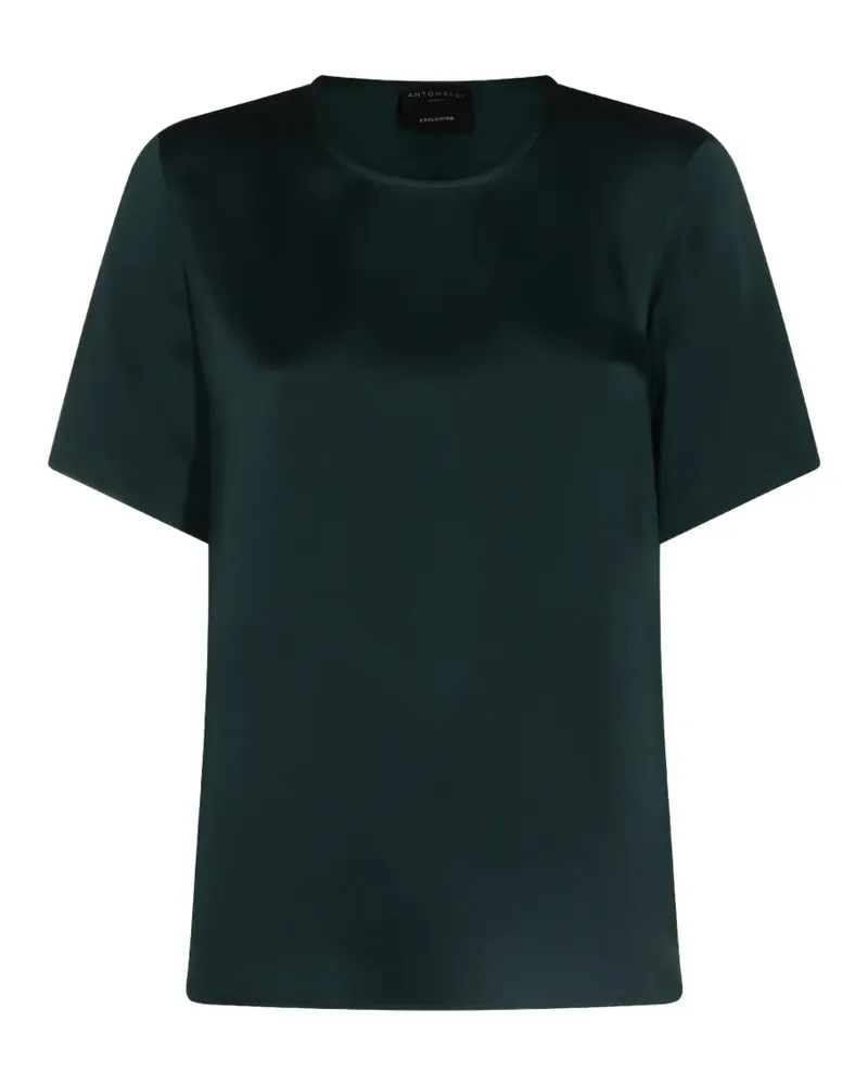 Antonelli Firenze T-Shirt mit Satin-Finish - Grün Grün