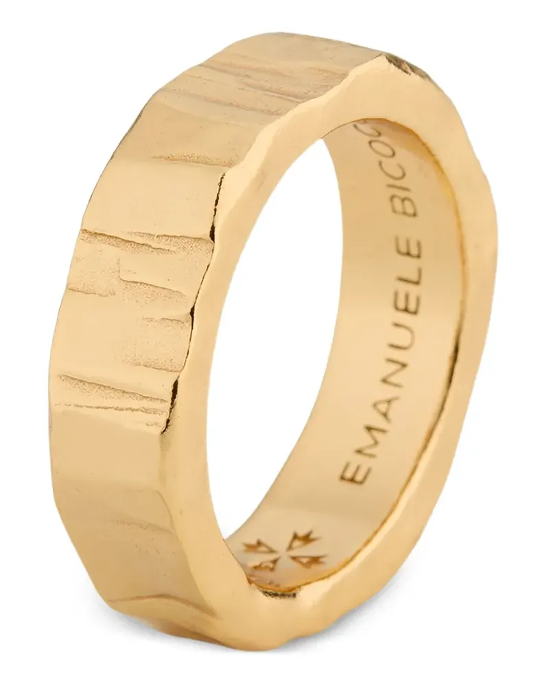 Emanuele Bicocchi Ring mit gehämmertem Finish - Gold Gold