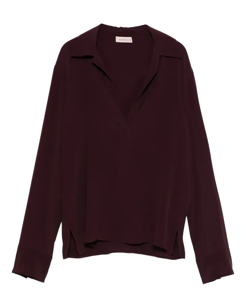Blanca V-neck long-sleeve top - Rot Rot