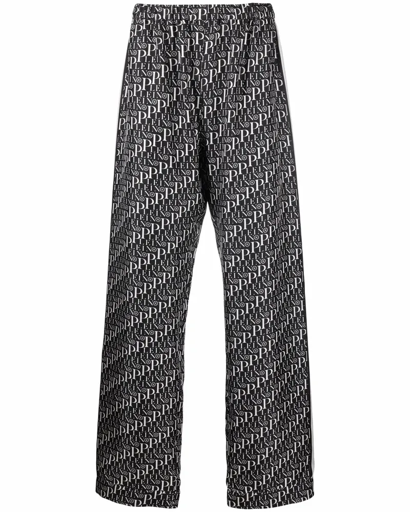 Philipp Plein Pyjama-Hose mit Logo-Print - Schwarz Schwarz