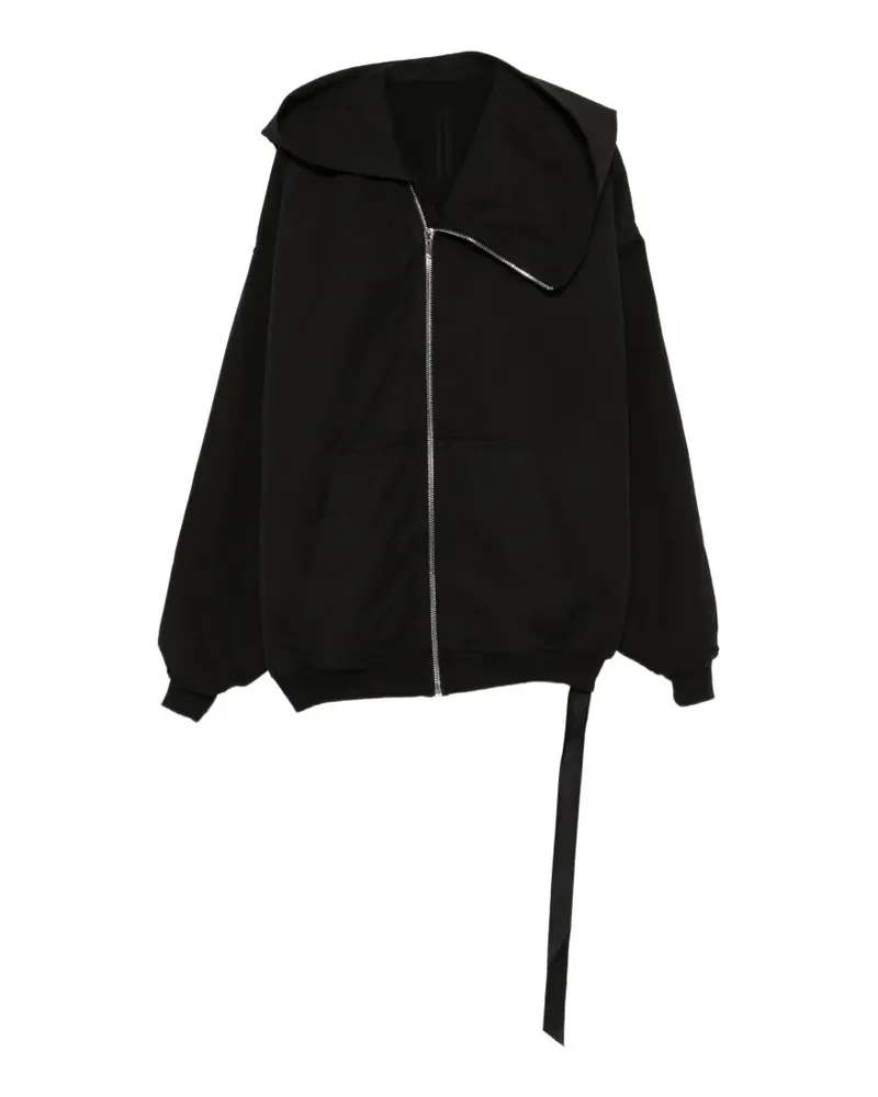 DRKSHDW by Rick Owens Mountain Kapuzenjacke mit asymmetrischem Reißverschluss - Schwarz Schwarz