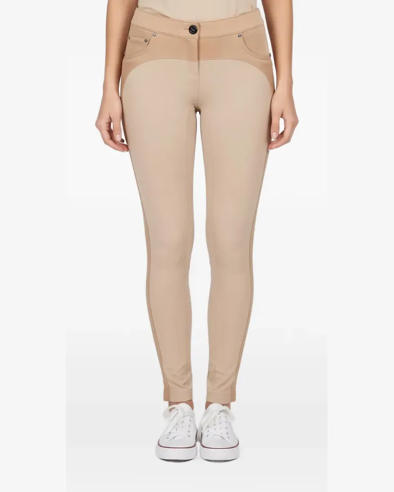 Elisabetta Franchi Hose mit Kontrastbesatz - Nude Nude
