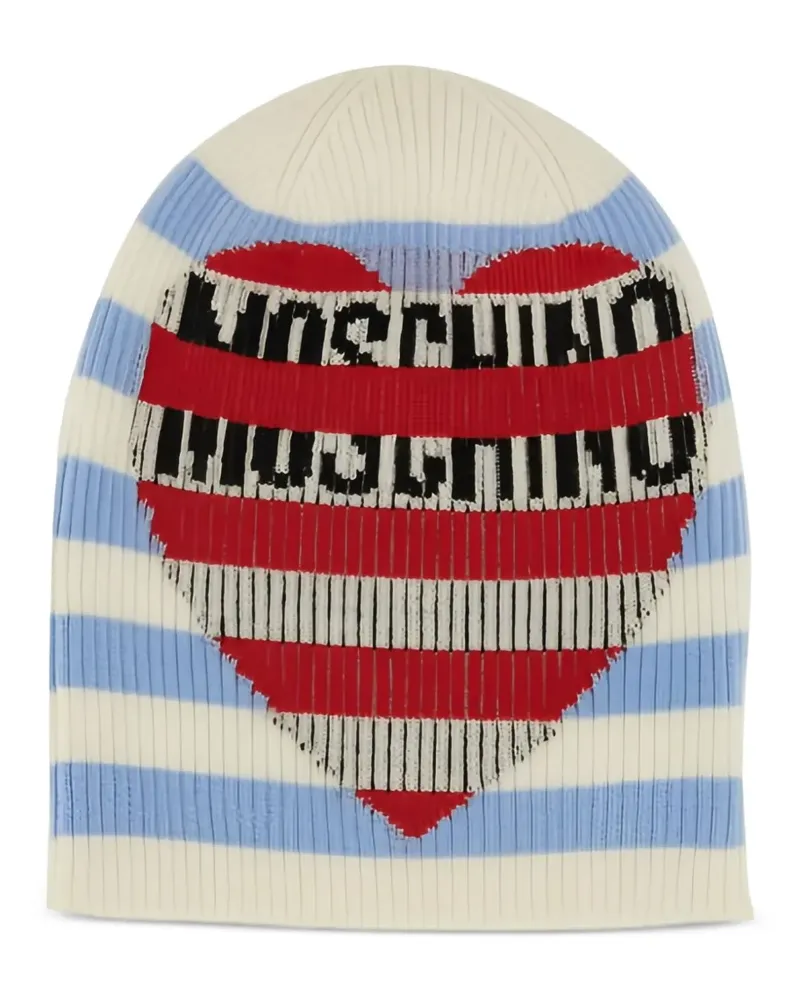 Moschino Gestreifter Hut - Nude Nude