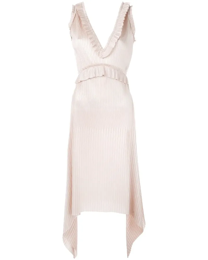 Givenchy Plisseekleid mit V-Ausschnitt - Nude Nude