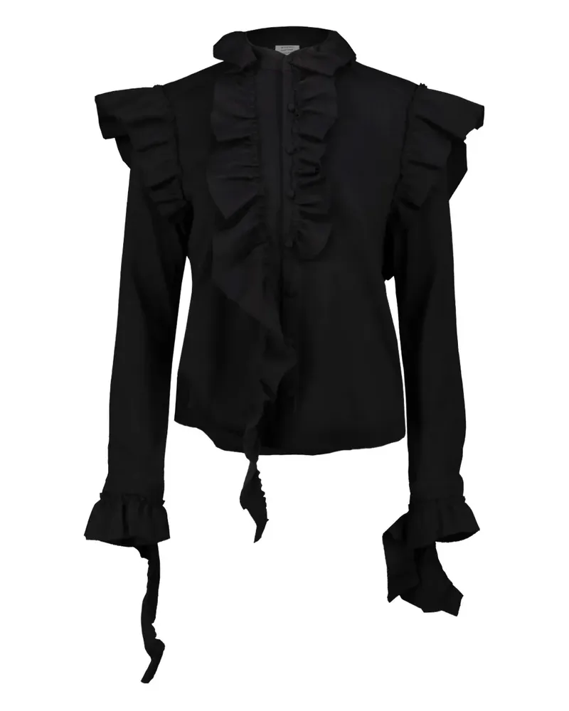 VETEMENTS Gerüschte Bluse im Deconstructed-Look - Schwarz Schwarz
