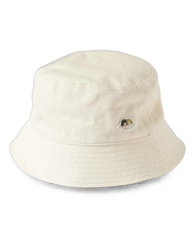 Fiorucci Fischerhut mit Engel-Patch - Nude Nude
