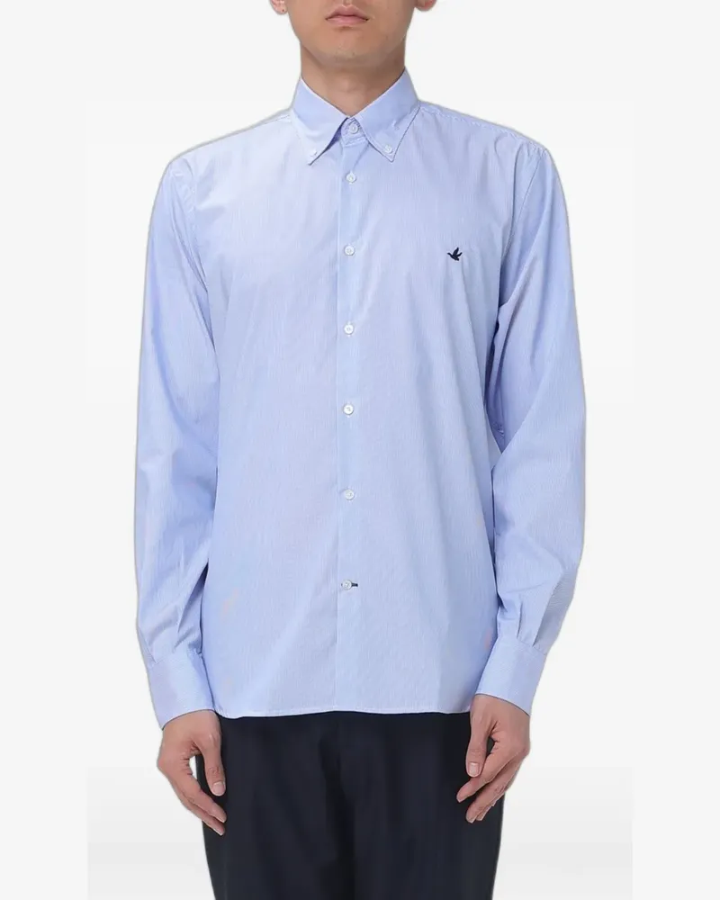Brooksfield striped poplin shirt - Blau Blau