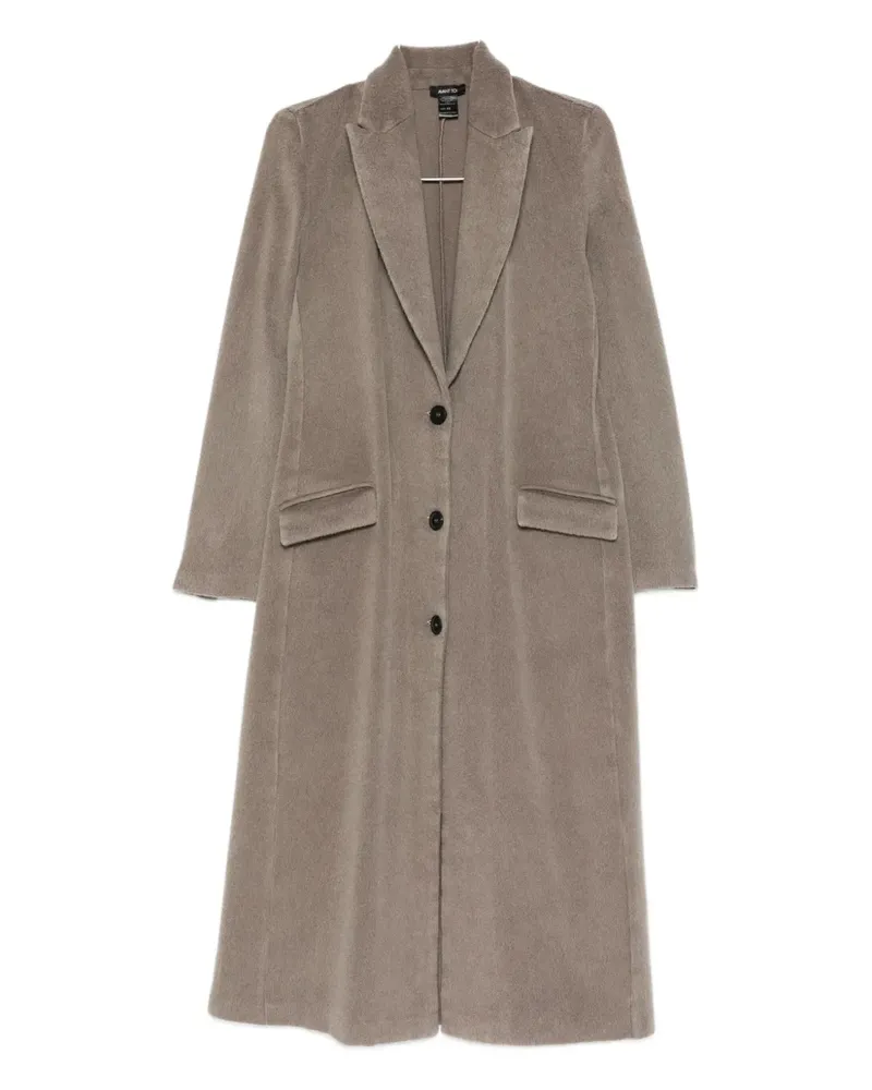 Avant Toi Geknöpfter Mantel mit Tasche - Grau Grau