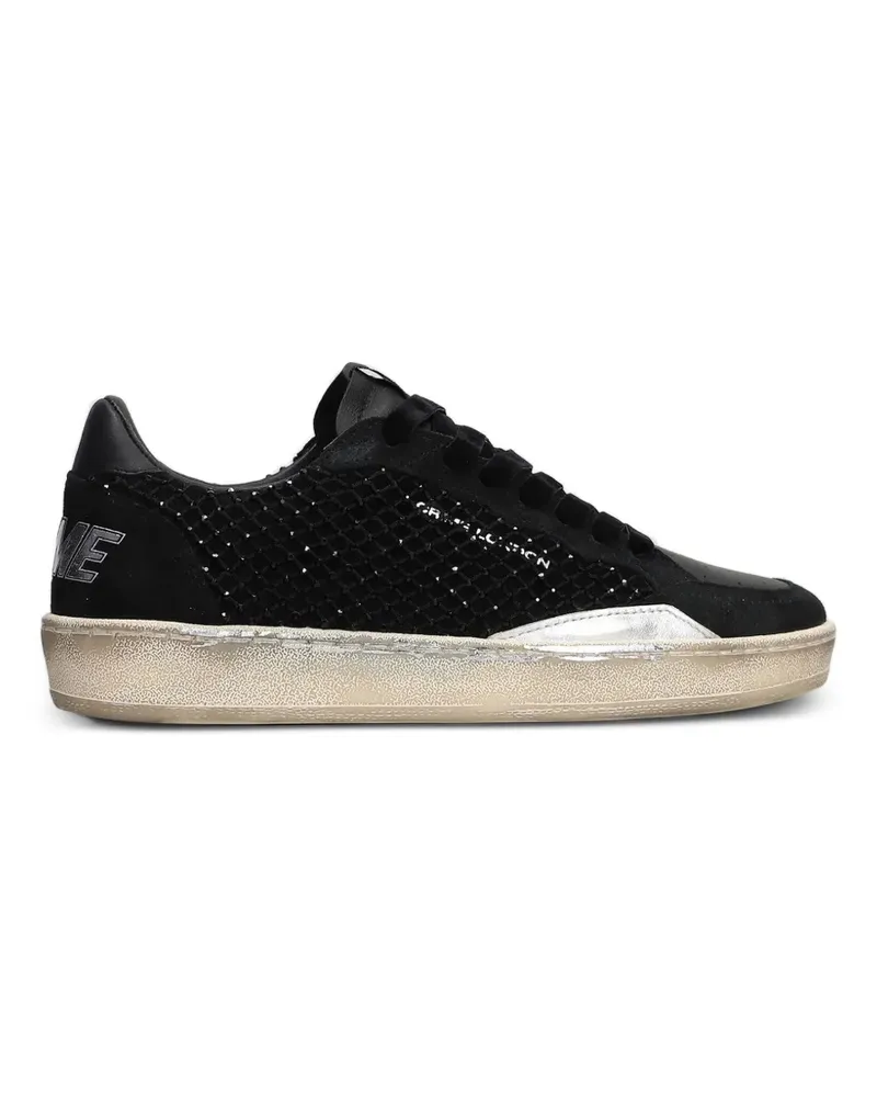 Crime Chelsea Ledersneakers mit Nieten - Schwarz Schwarz