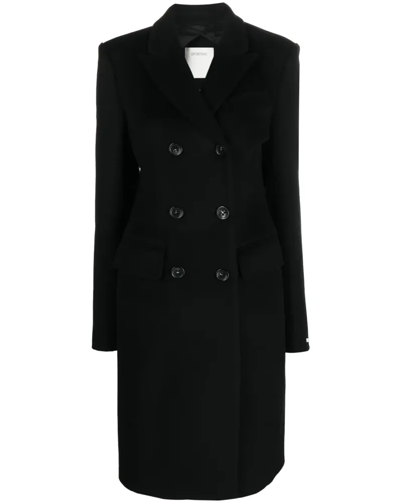 SPORTMAX Doppelreihiger Mantel - Schwarz Schwarz