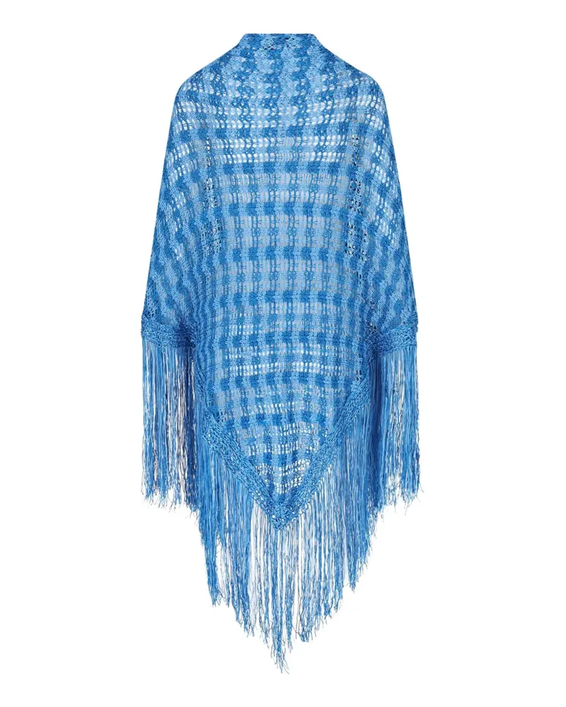 Giada Benincasa Karierter Schal mit Fransen - Blau Blau