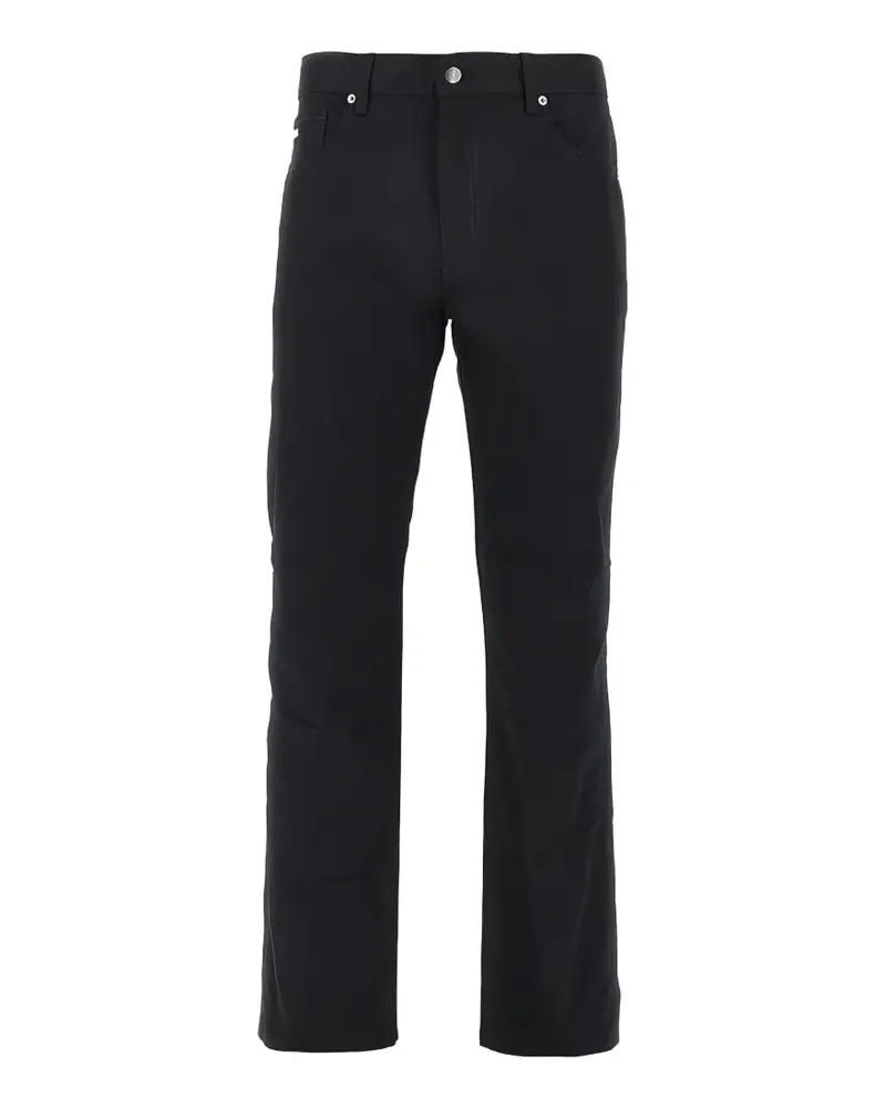 Emporio Armani Gerade Hose mit Logo-Schild - Schwarz Schwarz