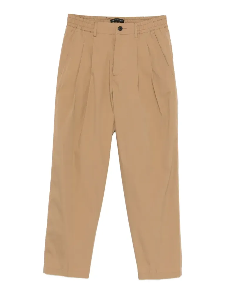Low Brand pleated elasticated-waistband trousers - Nude Nude