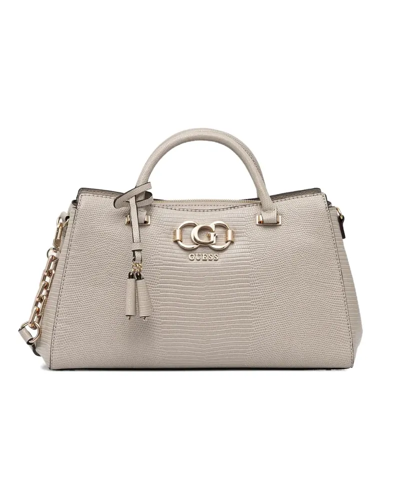 Guess Salinge Tote Bag mit Eidechsen-Effekt - Nude Nude
