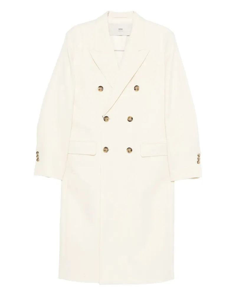 AMI Paris double-breasted coat - Nude Nude