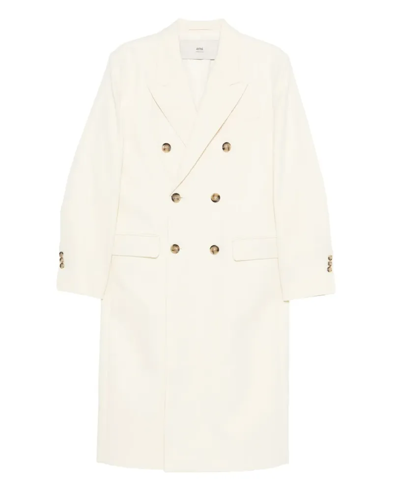 AMI Paris double-breasted coat - Nude Nude