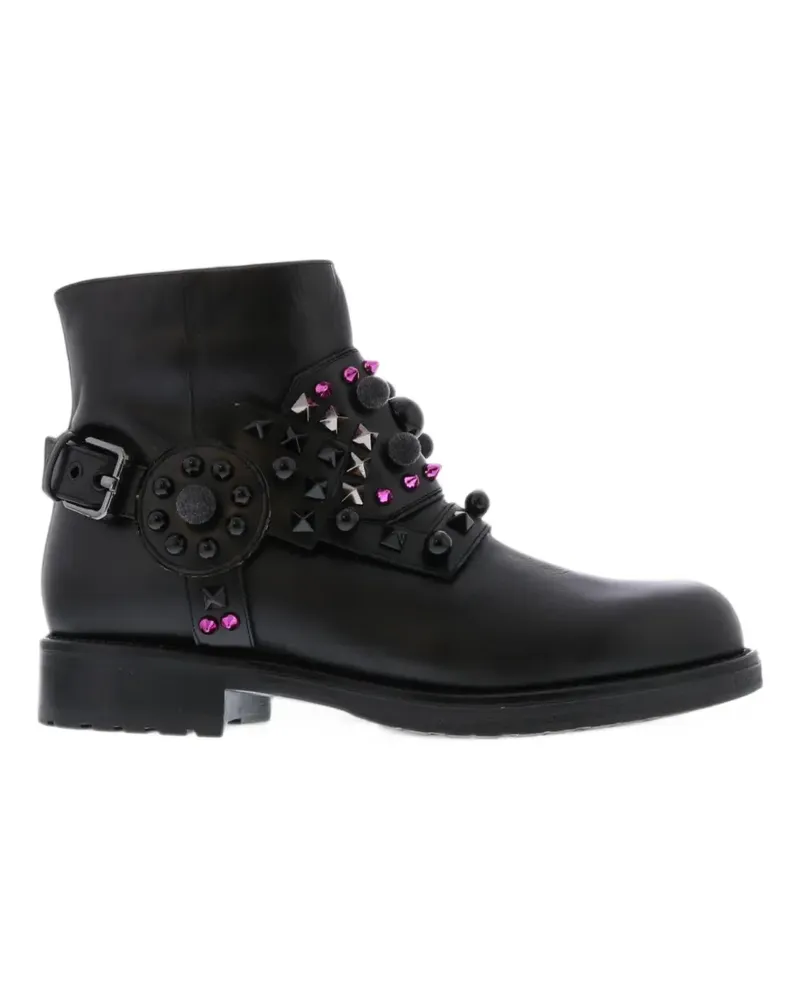 Albano studded ankle boots - Schwarz Schwarz