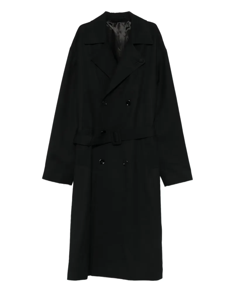 LARDINI Doppelreihiger Mantel mit Gürtel - Schwarz Schwarz