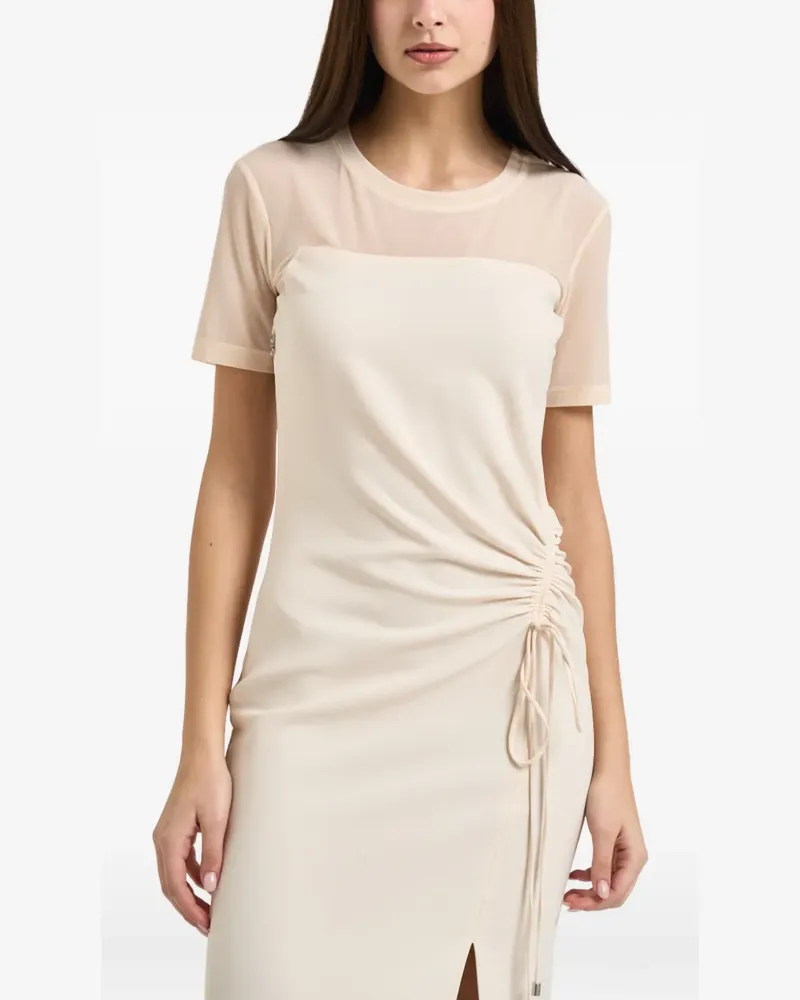 Patrizia Pepe gathered split dress - Nude Nude