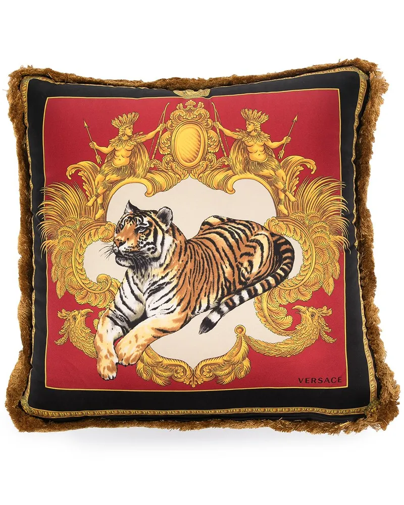 Versace Doppelseitiges Tigris Kissen (45cm x 45cm) - Gold Gold