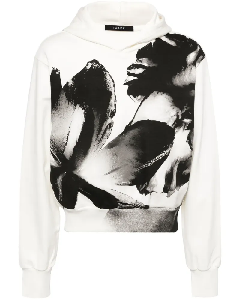 TAAKK Hoodie mit grafischem Print - Weiß Weiß