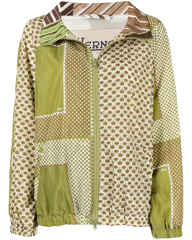 Herno Jacke mit Print-Mix - Grün Grün