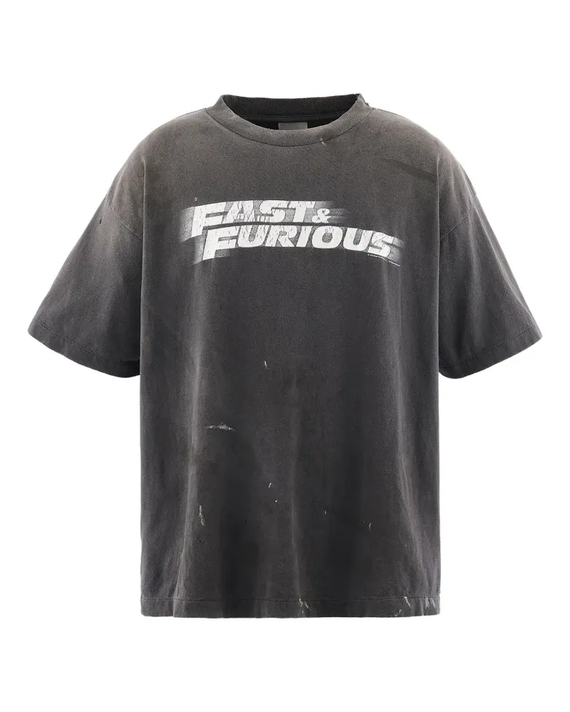 SAINT MXXXXXX T-Shirt im Distressed-Look - Grau Grau