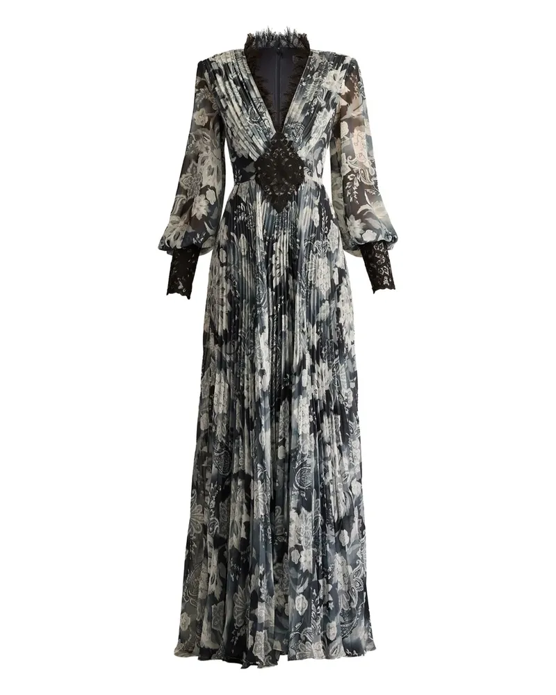Tadashi Shoji Kleid mit Blumen-Print - Weiß Weiß
