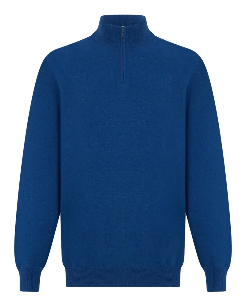 Fedeli quarter-zip cashmere sweater - Blau Blau