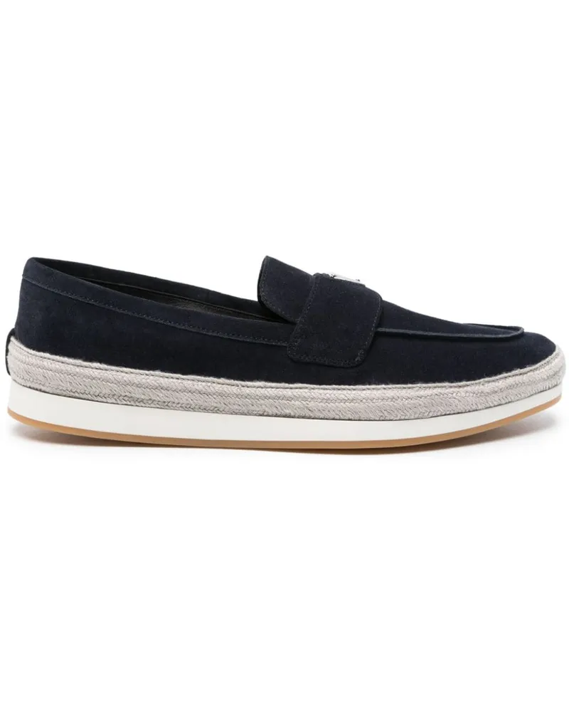 Prada Loafer mit emailliertem Triangel-Logo - Blau Blau