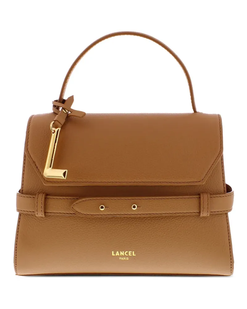 Lancel buckle leather tote bag - Nude Nude