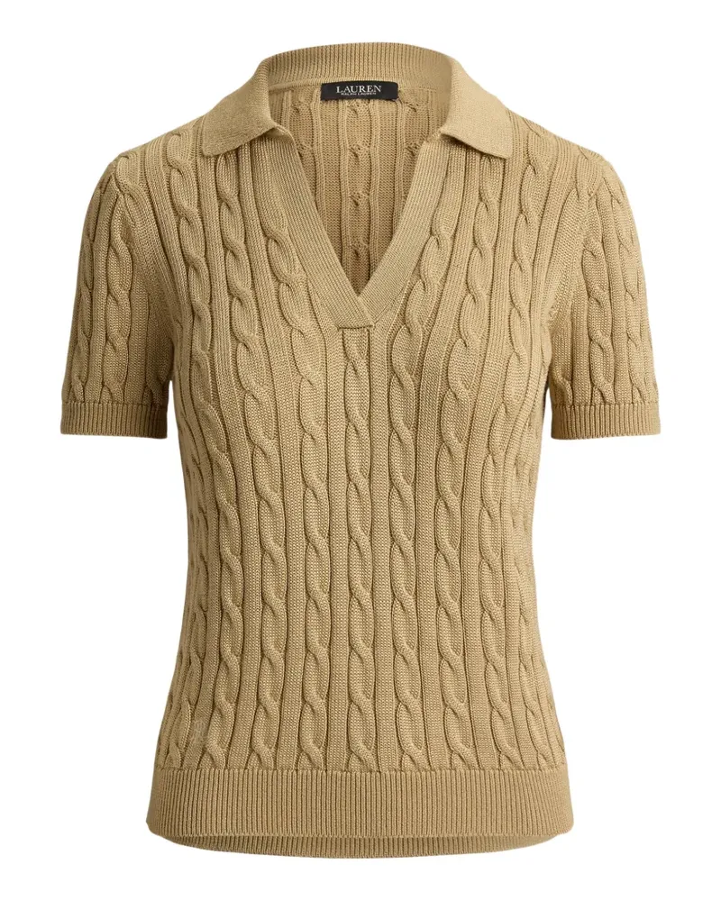 Ralph Lauren T-Shirt mit Zopfmuster - Nude Nude