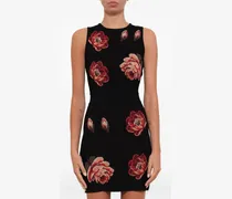 Rose Tapestry' Strickkleid - Schwarz