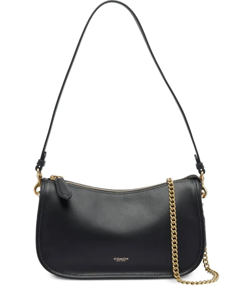 Coach Schultertasche mit Kettenriemen - Schwarz Schwarz