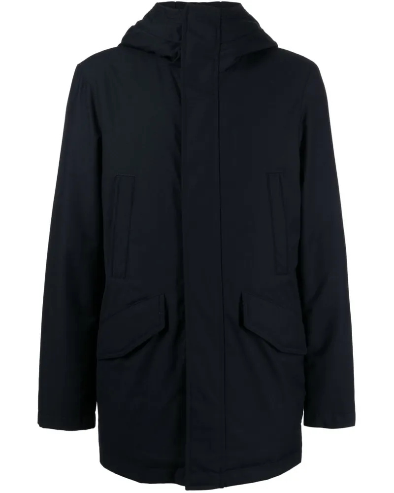 Corneliani Kapuzenparka mit Reißverschluss - Blau Blau